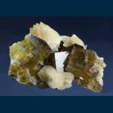 F008 Fluorite with Calcite (Strontian?) from Minerva #1 Mine, Cave-in-Rock Sub-District, Illinois - Kentucky Fluorspar District, Hardin Co., Illinois, USA