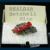 T-114 Realgar from Getchell Mine, Adam Peak, Potosi District, Osgood Mts., Humboldt Co., Nevada, USA