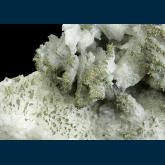 Q224 Quartz ( pseudo. Aragonite ) with Pyrite from Alpamina Mine, Morococha District, Yauli Province, Junin Department, Peru