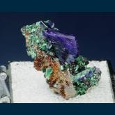 MMH-15 Azurite with Malachite from Copper Queen Mine, Queen Hill, Bisbee, Warren District, Cochise Co., Arizona, USA