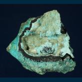 Cerussite on Chrysocolla