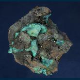 JC262 Chrysocolla ( pseudo Azurite ) with Wulfenite from Whim Creek, Pilbara Region, Western Australia, Australia