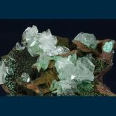 JC283 Calcite and Malachite from Ojuela Mine, Mapimi District, Bufa de Mapimi, Municipio de Mapimi, Durango, Mexico