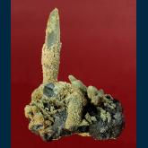 GR102 Quartz (var. Prase) with Hematite from Avissalos Mtn, Serifos Island, Cyclade Islands, Kyklades Prefecture, Aegean Islands Department, Greece