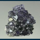 F205 Fluorite with Calcite from Cave in Rock Mine, IL-KY Fluorspar District, Cave in Rock, Hardin County, Illinois, USA