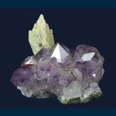 Calcite on Quartz (v. Amethyst)