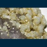 PE984 Calcite on Quartz (v. Amethyst) from Guanajuato, Municipío de Guanajuato, Guanajuato, Mexico