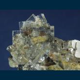 F003 Fluorite on Pyrite from First Sovietskiy Mine, Dal'negorsk, Primorskiy Kray, Russia