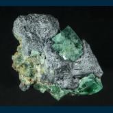 F454-1 Fluorite on Galena from Rogerley Mine, Frosterley, Weardale, County Durham, England