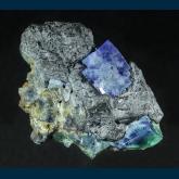 F454-1 Fluorite on Galena from Rogerley Mine, Frosterley, Weardale, County Durham, England