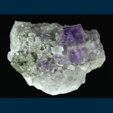 F458 Fluorite on Quartz with Pyrrhotite from Cambokeels Mine, Westgate, Weardale, North Pennines, County Durham, England