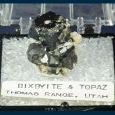 ES-08 Bixbyite and Topaz from Maynard claim, Thomas Range, Juab Co., Utah, USA