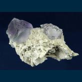 Fluorite with Barite and Quartz