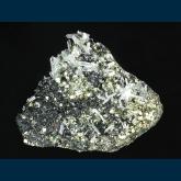 CMS331 Quartz with Sphalerite and Pyrite from Animon Mine, San Jose de Huayllay District, Cerro de Pasco Province, Departmente de Pasco, Peru