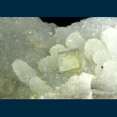 Fluorite on Quartz with Chalcedony