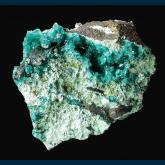 RAY-04 Dioptase with Malachite from Ray Mine, Ray District, near Kearney, Dripping Springs Mts., Pinal County, Arizona, USA
