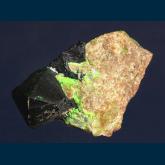 AGB-323A Franklinite on Willemite from Franklin, Franklin Mining District, Sussex Co., New Jersey, USA