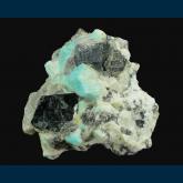 BG1508 Microcline (var. Amazonite) with Biotite in Quartz from Kern Knob, Inyo Co., California, USA