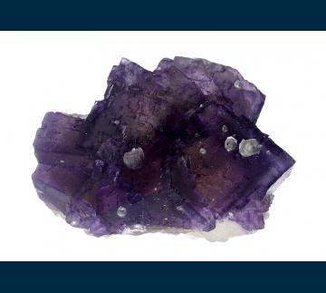 F077 Fluorite with Calcite from Denton Mine, Cave-in-Rock District, Hardin County, Illinois, USA