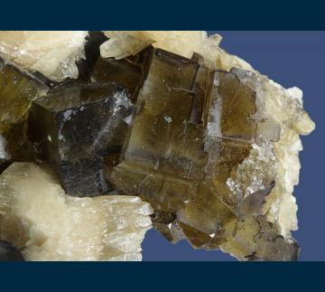 F008 Fluorite with Calcite (Strontian?) from Minerva #1 Mine, Cave-in-Rock Sub-District, Illinois - Kentucky Fluorspar District, Hardin Co., Illinois, USA
