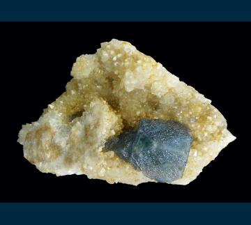 F386 Fluorite on Quartz from Hickey #1 Mine, Hansonburg Mining District, Bingham, Socorro Co., New Mexico, USA