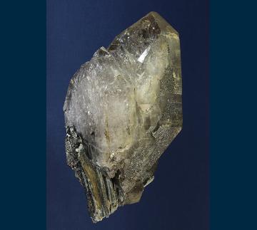 Q327 Quartz (smoky) with Pyrite from Dodo Mine, Saranpaul, Tyumenskaya Oblast', Prepolar Ural, Western-Siberian Region, Russia