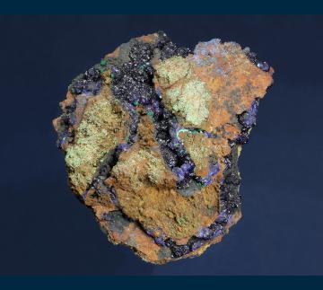 AZM-01 Azurite from Morenci Pit, Clifton-Morenci District, Greenlee County, Arizona, USA  