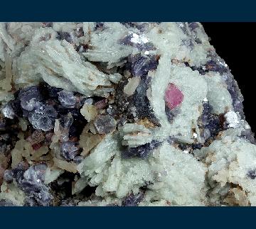 ST102 Lepidolite with Cleavlandite, Elbaite, and Quartz from Stewart Mine, Pala District, San Diego County, California, USA