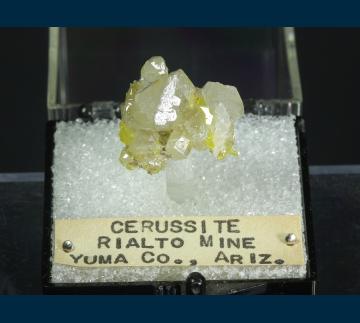 T-078 Cerussite with Wulfenite from Hull Mine (Rialto Mine), Castle Dome District, Yuma County, Arizona, USA