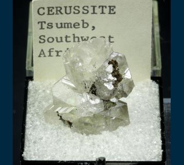 T-091 Cerussite (sixling twin) with native Copper from Tsumeb, Otjikoto Region (Oshikoto), Namibia