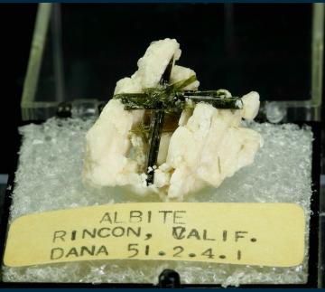 T-296 Elbaite tourmaline on Albite from Rincon, Rincon District, San Diego Co., California, USA