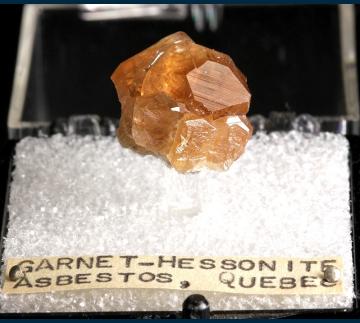 T-029 Grossular (var. Hessonite) garnet from Jeffrey mine, Asbestos, Les Sources RCM, Estrie, Quebec, Canada