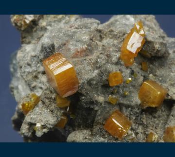 RG0206 Wulfenite on Galena with Fluorite from Toughnut Mine (possibly Empire Mine), Tombstone District, Tombstone, Cochise County, Arizona, USA