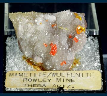 T-235 Mimetite with Wulfenite from Rowley Mine, Painted Rock District, Theba, Maricopa County, Arizona, USA