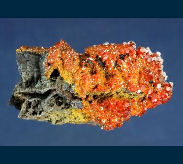 RG0471 Vanadinite and Calcite from North Geronimo Mine, Silver District, Trigo Mts., La Paz County, Arizona, USA