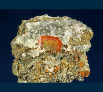 CES-01 Wulfenite from Red Cloud Mine, Silver District, Trigo Mts., La Paz County, Arizona, USA