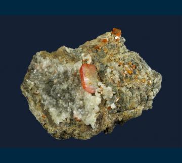 CES-01 Wulfenite from Red Cloud Mine, Silver District, Trigo Mts., La Paz County, Arizona, USA