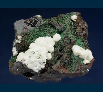 BIS-01 Calcite with Malachite from Bisbee, Warren District, Cochise Co., Arizona, USA