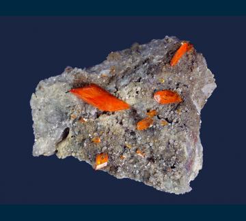 RC02 Wulfenite from Red Cloud Mine, Silver District, Trigo Mts., La Paz County, Arizona, USA