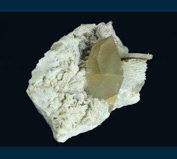 DG17-02 Quartz on Albite (var. Cleavlandite) from Cryo-Genie Mine, Warner Springs, Warner Springs District, San Diego Co., California, USA