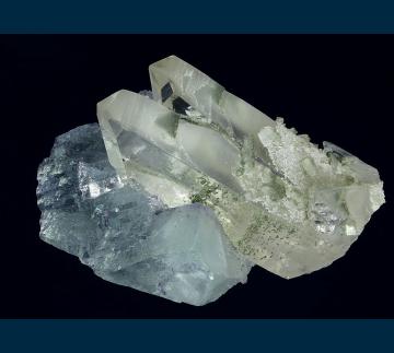 F241 Fluorite on Quartz from Yaogangxian Mine, Yizhang Co., Chenzhou Prefecture, Hunan, China