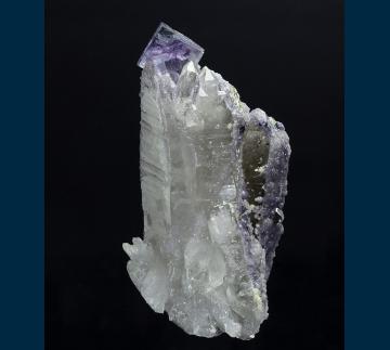 F240 Fluorite on Quartz from Yaogangxian Mine, Yizhang Co., Chenzhou Prefecture, Hunan, China