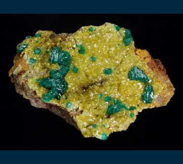 DDRC2 Mimetite with Dioptase from Mindouli District, Pool Dept., Republic of Congo