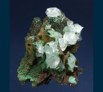 JC283 Calcite and Malachite from Ojuela Mine, Mapimi District, Bufa de Mapimi, Municipio de Mapimi, Durango, Mexico
