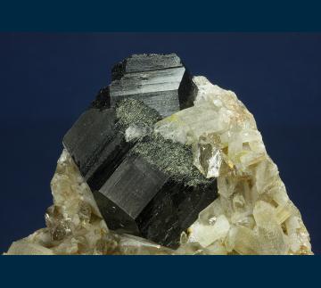 RG1208 Schorl and Apatite on Quartz from Woolley Farm, Dartmoor and Teign Valley District, Bovey Tracey, Devon, England, United Kingdom