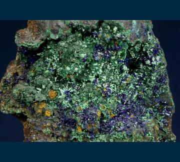 GR106 Azurite and Malachite with Conicalcite from Lavrion District Mines, Lavrion (Laurium) District, Attikí (Attika) Prefecture, Greece