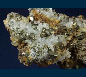 GR22 Pyrite with Quartz and Siderite from Madem-Lakko Mine, Stratoni operations, Chalkidiki Prefecture, Macedonia Department, Greece
