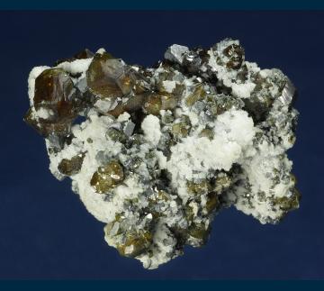 GR147 Sphalerite ( var. Cleophane ) with Quartz and Galena from Deveti Septemvri (9th of September) mine, Madan ore field, Rhodope Mts, Smolyan Oblast, Bulgaria