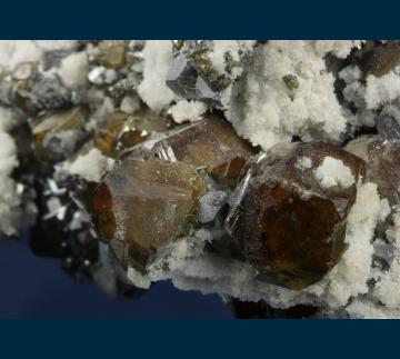 GR147 Sphalerite ( var. Cleophane ) with Quartz and Galena from Deveti Septemvri (9th of September) mine, Madan ore field, Rhodope Mts, Smolyan Oblast, Bulgaria