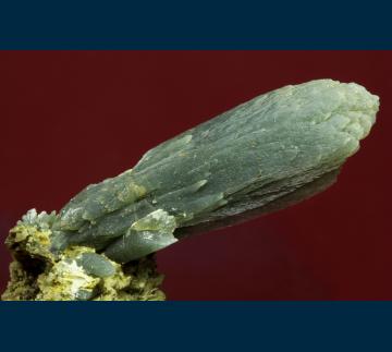 GR47 Quartz ( var. Prase ) with Hematite from Serifos Island, Cyclade Islands, Kyklades Prefecture, Aegean Islands Department, Greece